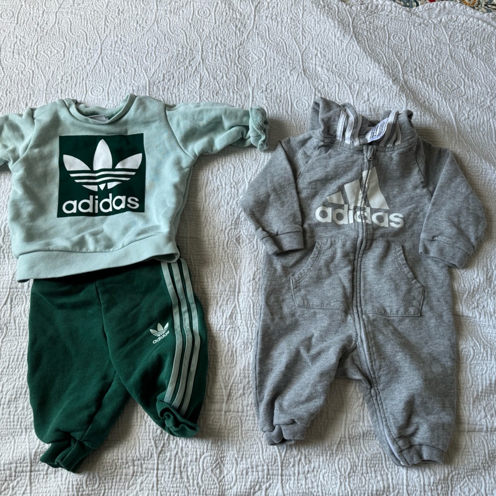 Adidas bundle of 3-6 month outfits. Boy or girl unisex